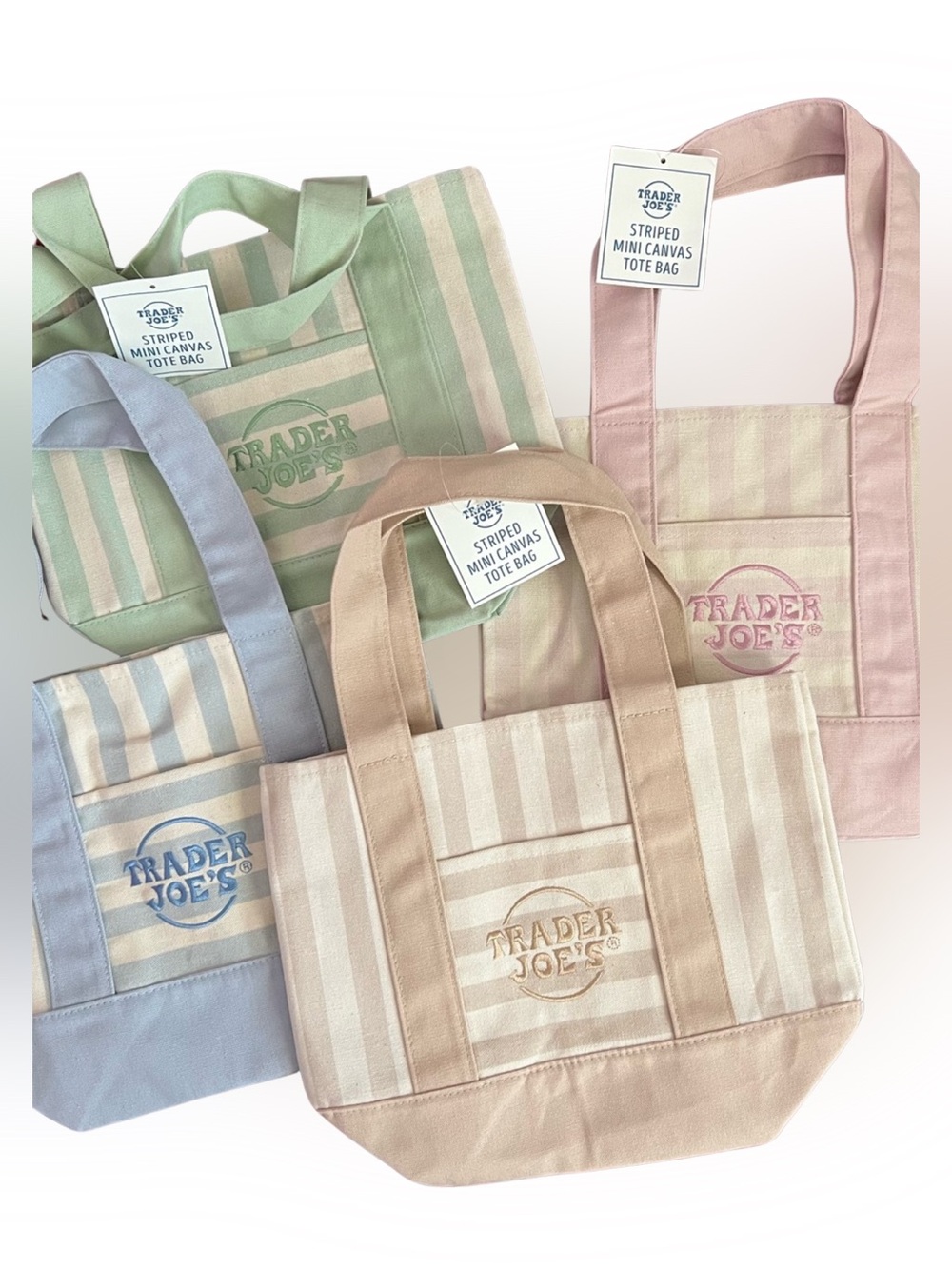 Trader Joe’s 2026 Stripe Mini Canvas Tote